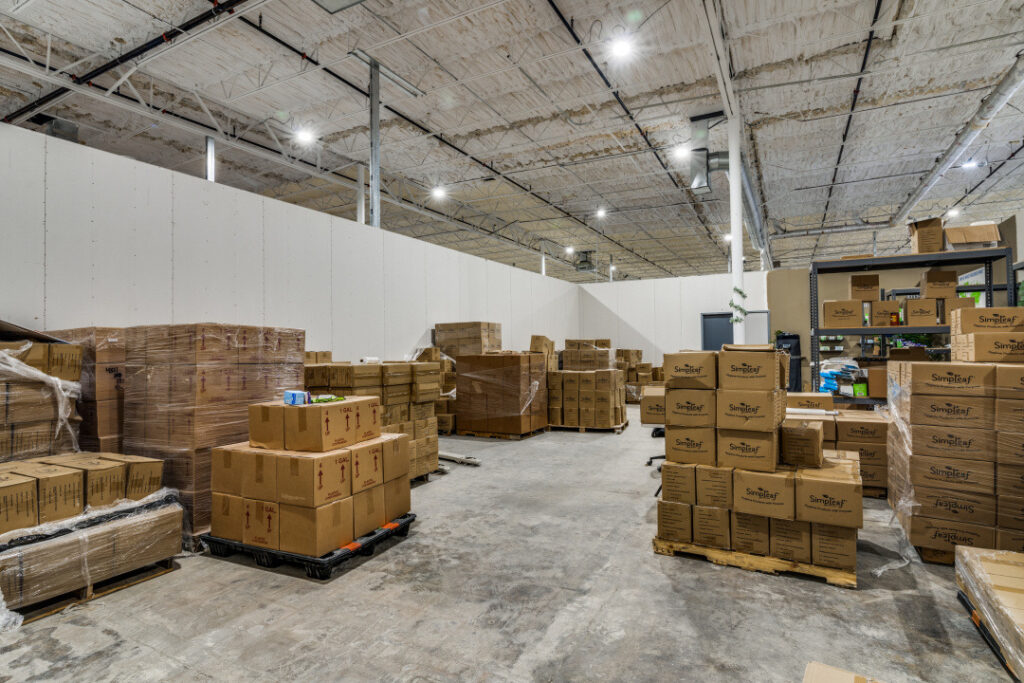 Madewell Spaces co-warehousing interior in Carrollton, TX