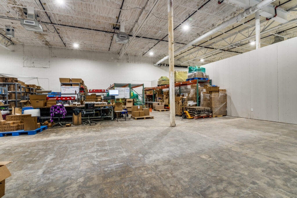 Madewell Spaces co-warehousing interior in Carrollton, TX